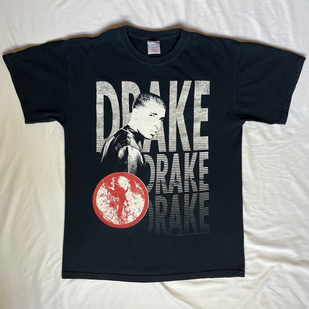 Vintage Drake T Shirt Black Light Dreams M Concert TOUR Rap Hip Hop Y2K Gildan